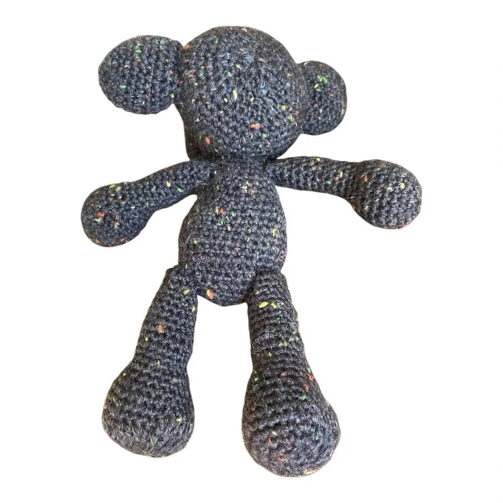 Handmade Crocheted Mouse Stuffed Doll‎ Amigurumi Dark Brown Toy Crochet Animal